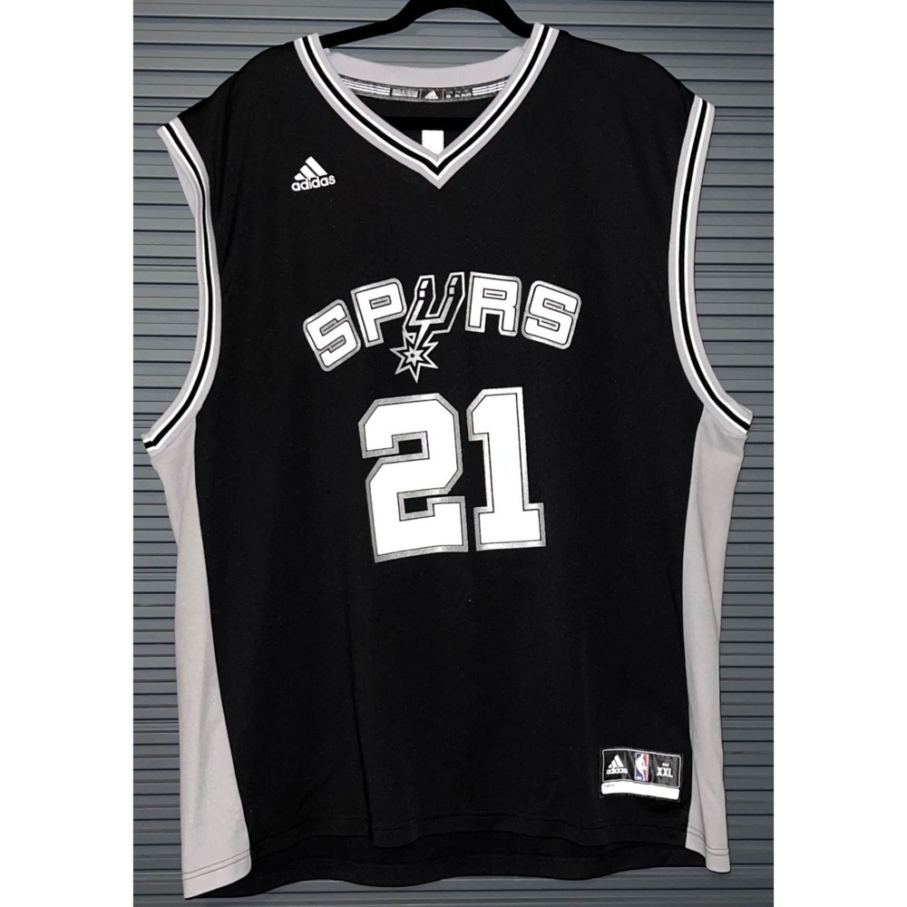 Adidas San Antonio Spurs Tim Duncan #21 NBA Jersey Black XXL